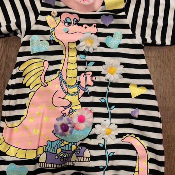NWOT girls snap onesie from Tickle Me! Size 12mo - Picture 2 of 5